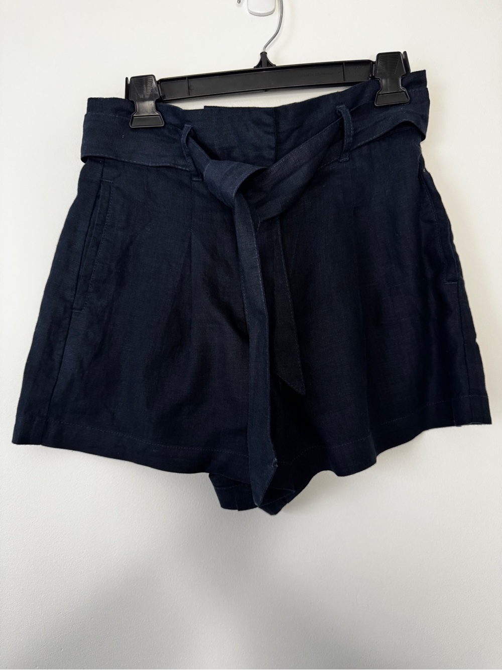 Artisan NY Shorts 100% Linen Navy Blue Sz 4
